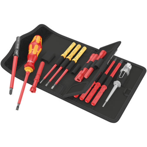 סט מברג ולהבי VDE מבודדים 18 חלקים – Kraftform Kompakt VDE 18 Universal 1 Tool finder – Wera
