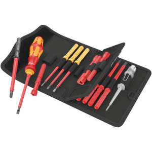 סט מברג ולהבי VDE מבודדים 18 חלקים – Kraftform Kompakt VDE 18 Universal 1 Tool finder – Wera