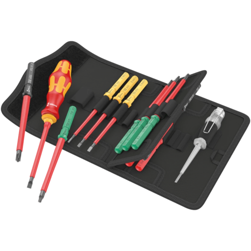 סט מברג ולהבי VDE מבודדים 16 חלקים – Kraftform Kompakt VDE 16 Universal 1 Tool finder – Wera