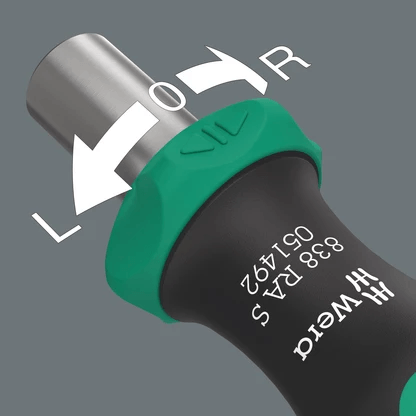 מחזיק ביטים עם ראצ'ט 1/4″ | קומפקטי במיוחד – 838 RA S – Wera
