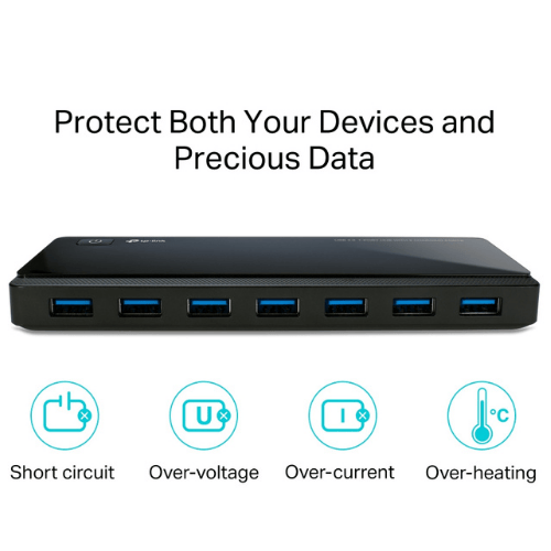 מפצל TP-Link UH720 USB 3.0 7-Port Hub