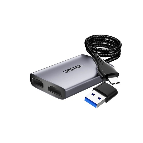 מתאם Unitek USB C/A to Dual HDMI 