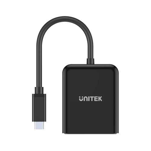 מתאם Unitek 8K USB-C to Dual DisplayPort 1.4 