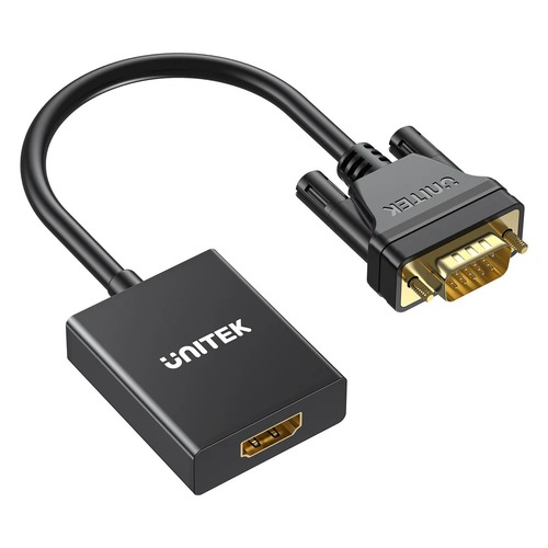 ממיר VGA ל-HDMI עם חיבור אודיו Unitek