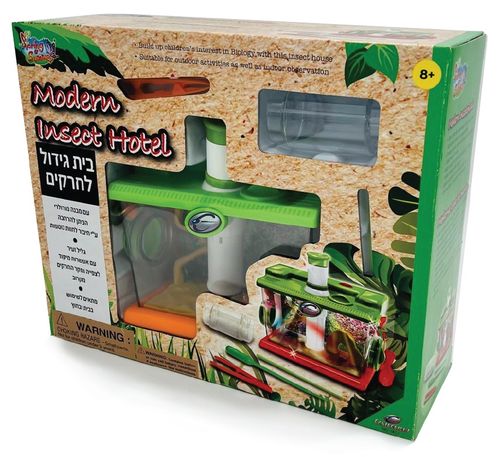 מתקן לגידול ומחקר חרקים מודרני עם תאורה ומיקרוסקופ מובנה
