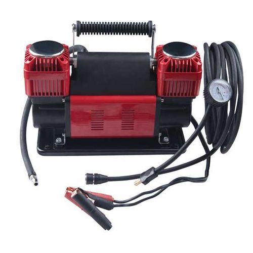 קומפרסור 2 בוכנות מקצועי 300 ליטר לדקה 12V עם חיבור למצבר וצינור ניפוח