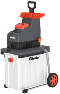 טוחן / מרסקת גזם ענפים חשמלי 2800W HUNTER עד 44ממ -מנוע חשמלי 2800W – שקט, יעיל וללא תחזוקה