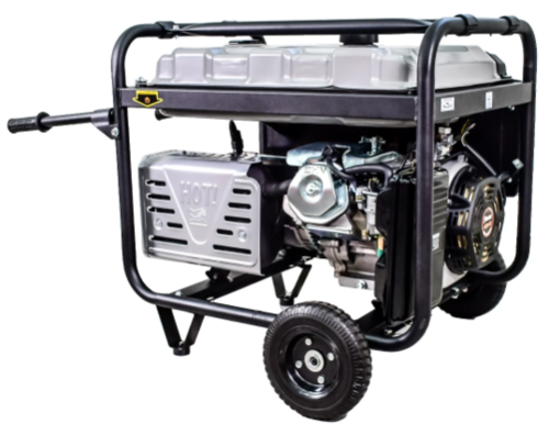 גנרטור 5500W הנעה אלקטרונית עם מייצב מתח AVR כולל גלגלים וידית