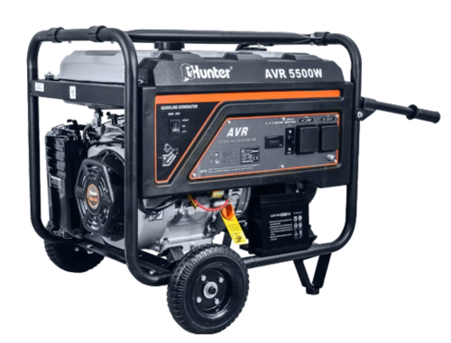גנרטור 5500W הנעה אלקטרונית עם מייצב מתח AVR כולל גלגלים וידית