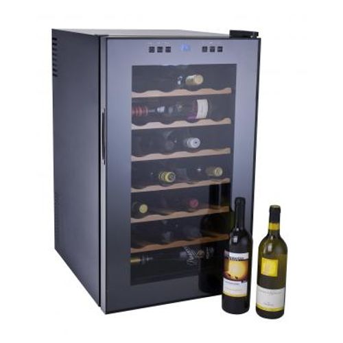 מקרר יין 28 בקבוקים מדפי עץ BCW70W