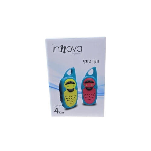 ווקי טוקי לילדים Innova זוג מכשירי קשר צבעוניים טווח עד 4 קילומטר באריזה מקורית