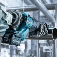 גוף מסור חרב נטען מתח 40V מנוע BL עם 2 סוללות 5.0 אמפר ומטען MAKITA JR001GTE מקיטה