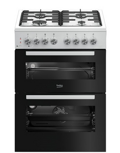 תנור דו תאי משולב כיריים גז 60 ס"מ דגם KFDM62128BW