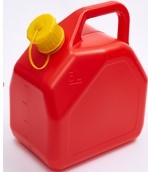 מיכל שמן פלסטיק אדום 5 ליטר 