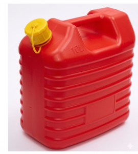 מיכל שמן פלסטיק אדום 10 ליטר 