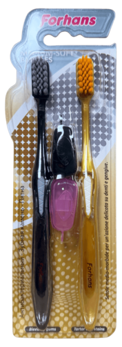 זוג מברשות שיניים פורהנס - Forhans Medium-Soft Toothbrushes X2 Pack