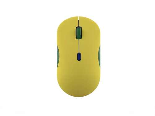 עכבר בלוטוס אלחוטי Lenovo 350 Bluetooth Silent Mouse (Fan Edition - Brazil) GY51U71760  - צבע צהוב / ירוק