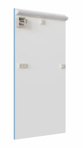 מחסן גינה אוורסט 4.00X3.00 כולל חלון הזזה פאנל חשמל ו2 קירות זכוכית עם תריס מובנה