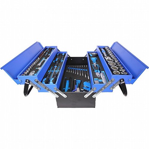 סט 85 כלים ידניים בארגז הרמוניקה כולל ספוגי EVA