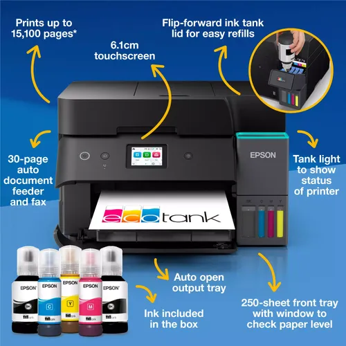  מדפסת הזרקת דיו אפסון Epson EcoTank L6390