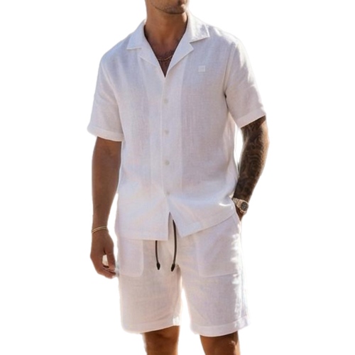 מכנס BALR מחויט מידות XS-XXL לגברים בגוון לבן פשתן