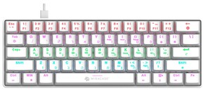 מקלדת מכנית חוטית צבע לבן MMCK100 עם תאורת RGB מבית Miracase - סוויצ