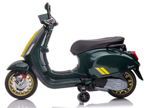 אופנוע ממונע לילדים Vespa Sprint Racing 12V עם גלגלי עזר ניתנים להסרה - אדום