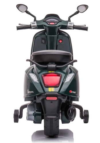 אופנוע ממונע לילדים Vespa Sprint Racing 12V עם גלגלי עזר ניתנים להסרה - ורוד