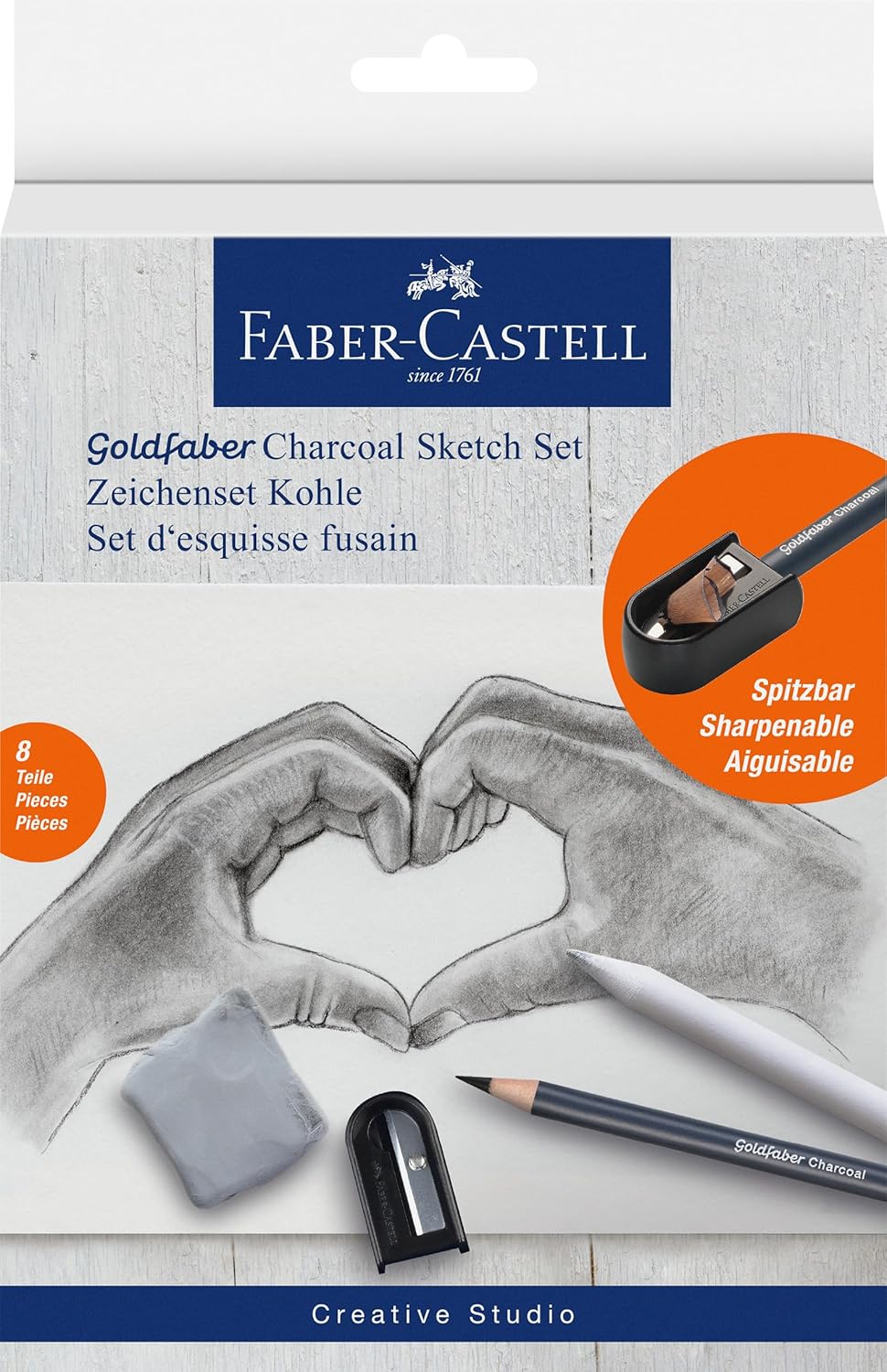 ערכת פחמים מקצועיים לציור + אביזרים CHARCOAL SKETCH SET 