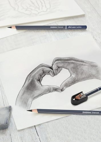 ערכת פחמים מקצועיים לציור + אביזרים CHARCOAL SKETCH SET 