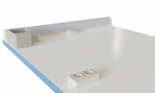 מחסן גינה אוורסט 3.00X2.00 כולל חלון הזזה פאנל חשמל וקיר זכוכית עם תריס 