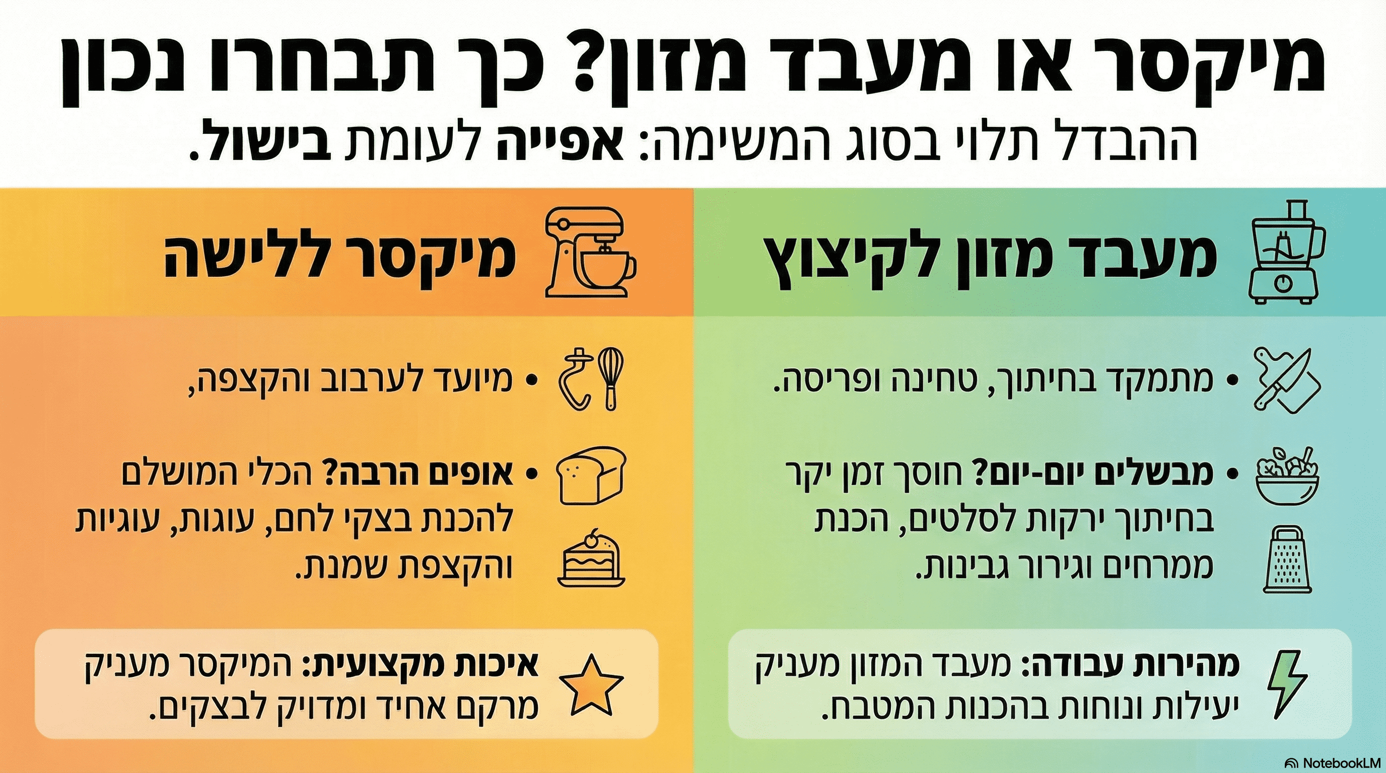 מיקסר או מעבד מזון