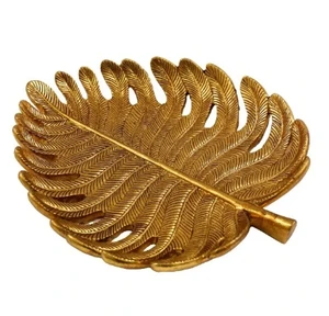 קערת פירות | סנטרפיס עלה תמר מוזהב Gold Palm Leaf