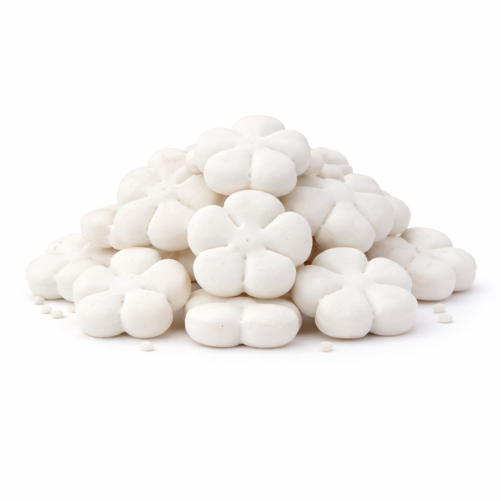 סוכריות פרח לבן עבה