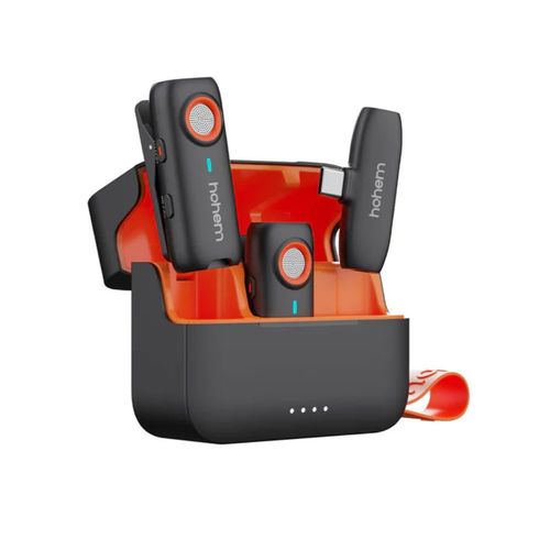 ערכת שני מיקרופונים אלחוטיים Hohem  2TX + 1RX +Charging Case
