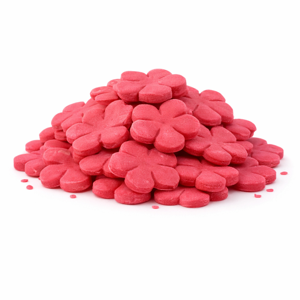 סוכריות פרח ורוד עבה