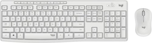 סט מקלדת ועכבר אלחוטיים Logitech MK295 Silent Wireless Combo - צבע לבן (White)
