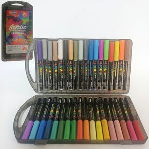 סט 36 טושים אקריליים עם ראש מכחול SKYGLORY -Liquid Brush