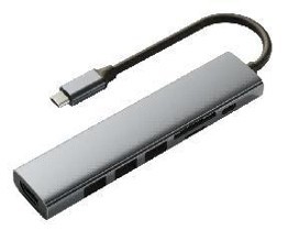 תחנת עגינה ומפצל ECO 6-in-1 USB-C HUB - יציאת 4K HDMI וטעינה עוצמתית 100W PD