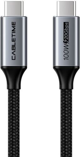 כבל Alumium USB-C to USB-C PD 100W 20Gbps 5M