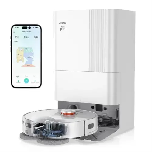 שואב אבק רובוטי + תחנת שטיפה וריקון JONR P20 PRO