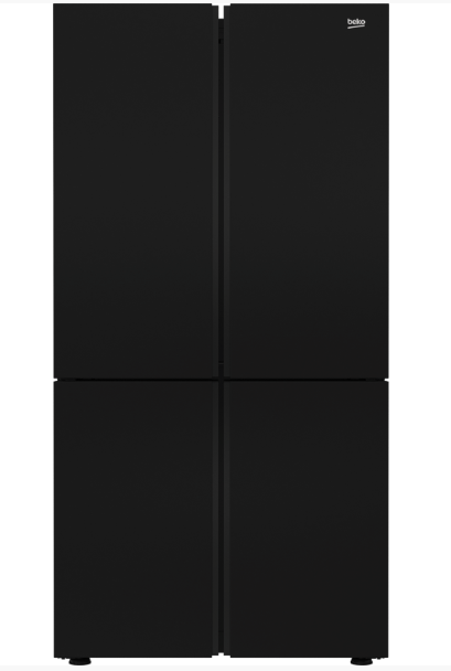מקרר 4 דלתות 572 ליטר Beko בקו דגם GN1406222GB זכוכית שחורה |יבואן הרשמי