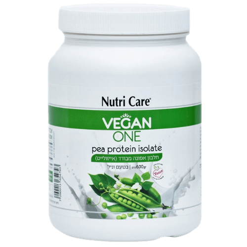 Nutri Care | אבקת חלבון אפונה מבודד בטעם וניל - 600 גרם מבית נוטרי קר