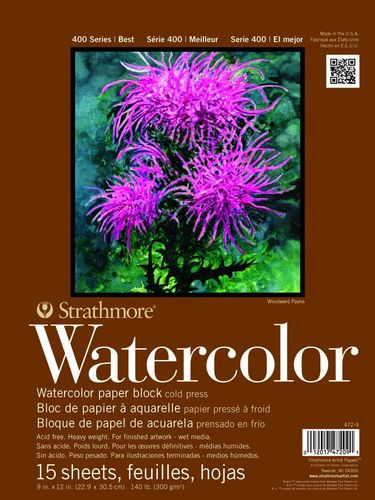 בלוק Watercolor לצבעי מים (מאוגד בדבק) Strathmore