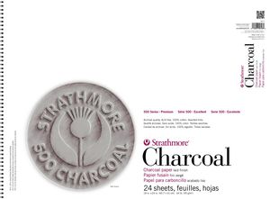 בלוק נייר *צבעוני* Charcoal לפחם 100% כותנה | 45.7X61 ס"מ | 24 דף | Strathmore