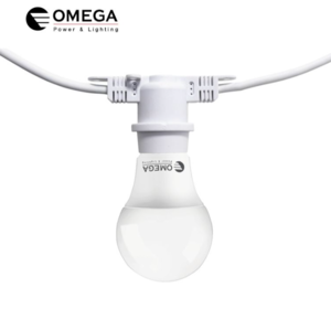 גרלנדה לבנה עם 10 בתי נורה Omega