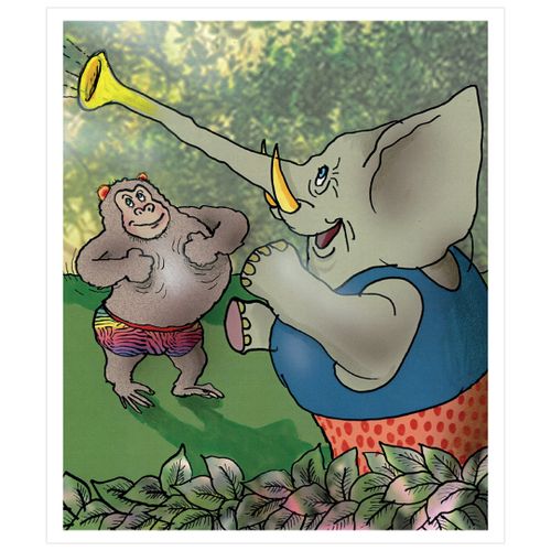 הקוף והתוף – ספר קרטון