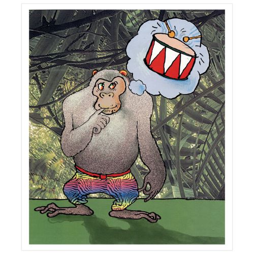 הקוף והתוף – ספר קרטון