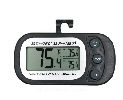 מד חום דיגיטלי עם מסך LCD עמיד למים מגנטי עם גב ותלייה למטבח דגם TEMP5