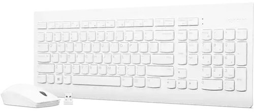 סט מקלדת ועכבר אלחוטיים Lenovo 510 Wireless Combo - צבע לבן (WHITE)